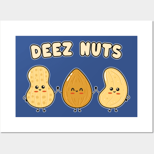 Cute Kawaii Assorted Nuts - Deez Nuts - Funny Meme Posters and Art